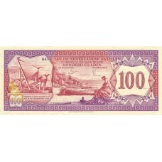 P19b Netherlands Antilles - 100 Gulden Year 1981